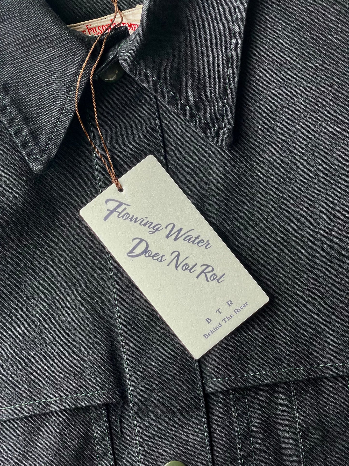 B T R Black Beauty Vintage Custom Black Dye 90's Filson Forest Cruiser Jacket Lot74【42】