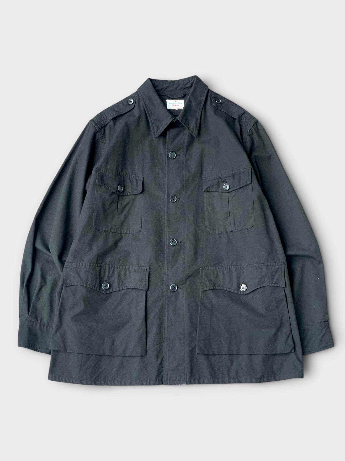 B T R Black Beauty Vintage Custom Black Dye 60's Abercrombie & Fitch Safari Jkt【42】