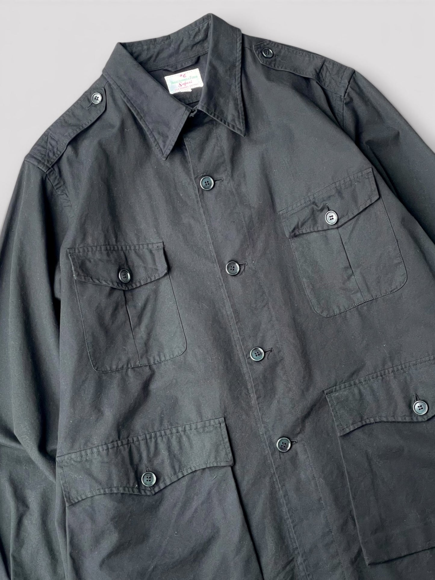 B T R Black Beauty Vintage Custom Black Dye 60's Abercrombie & Fitch Safari Jkt【42】