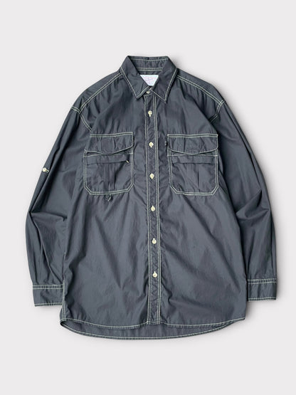 B T R Black Beauty Vintage Custom Black Dye 00's Filson Fishing Shirts【M】
