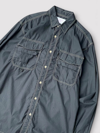 B T R Black Beauty Vintage Custom Black Dye 00's Filson Fishing Shirts【M】