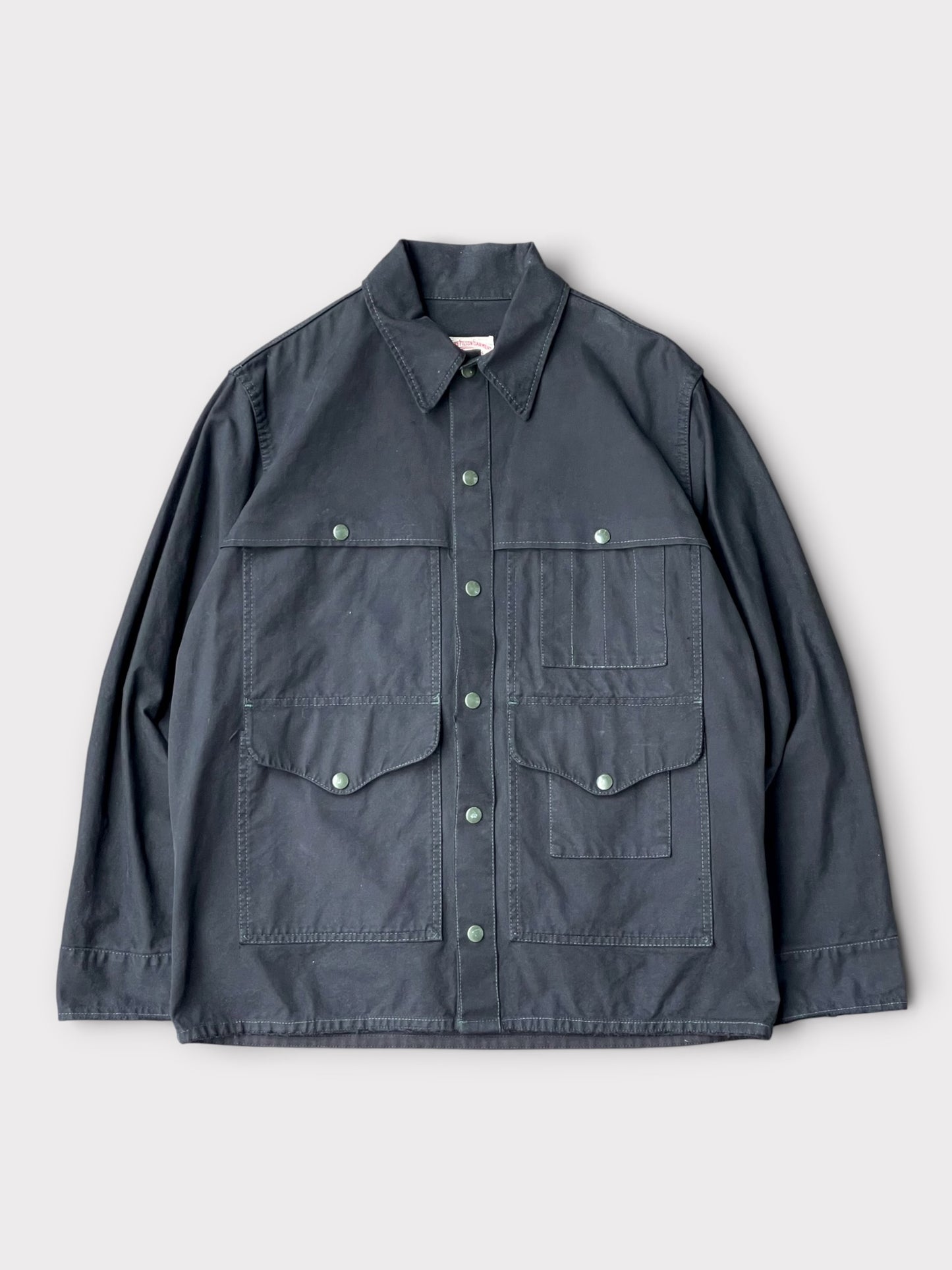 B T R Black Beauty Vintage Custom Black Dye 90's Filson Forest Cruiser Jacket Lot74【42】