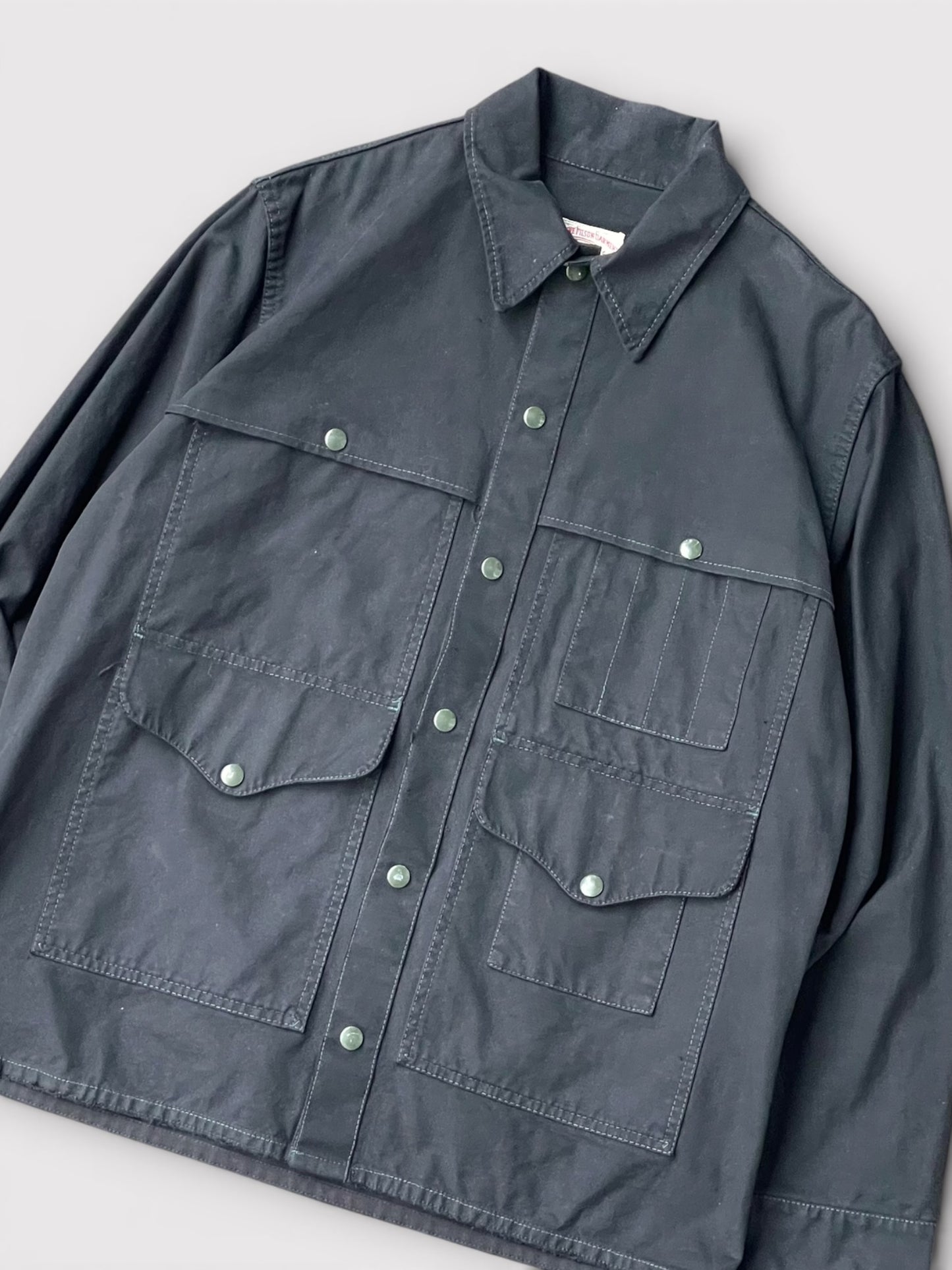 B T R Black Beauty Vintage Custom Black Dye 90's Filson Forest Cruiser Jacket Lot74【42】