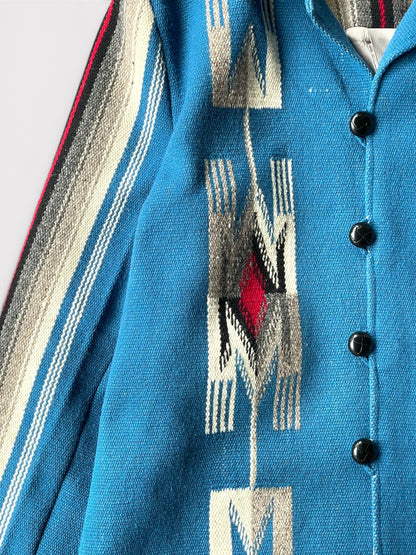 Vintage 70's ORTEGA'S Chimayo Jacket TQ Blue【XL】オルテガ チマヨジャケット
