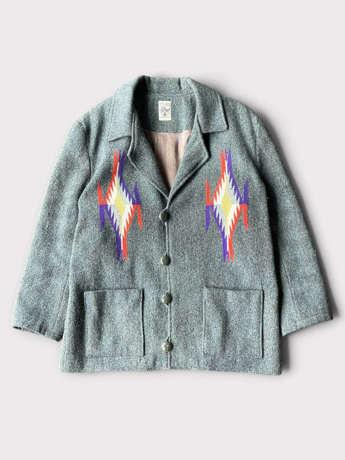 Vintage 80's ORTEGA'S Chimayo Jacket Gray【M/L】オルテガ チマヨジャケット