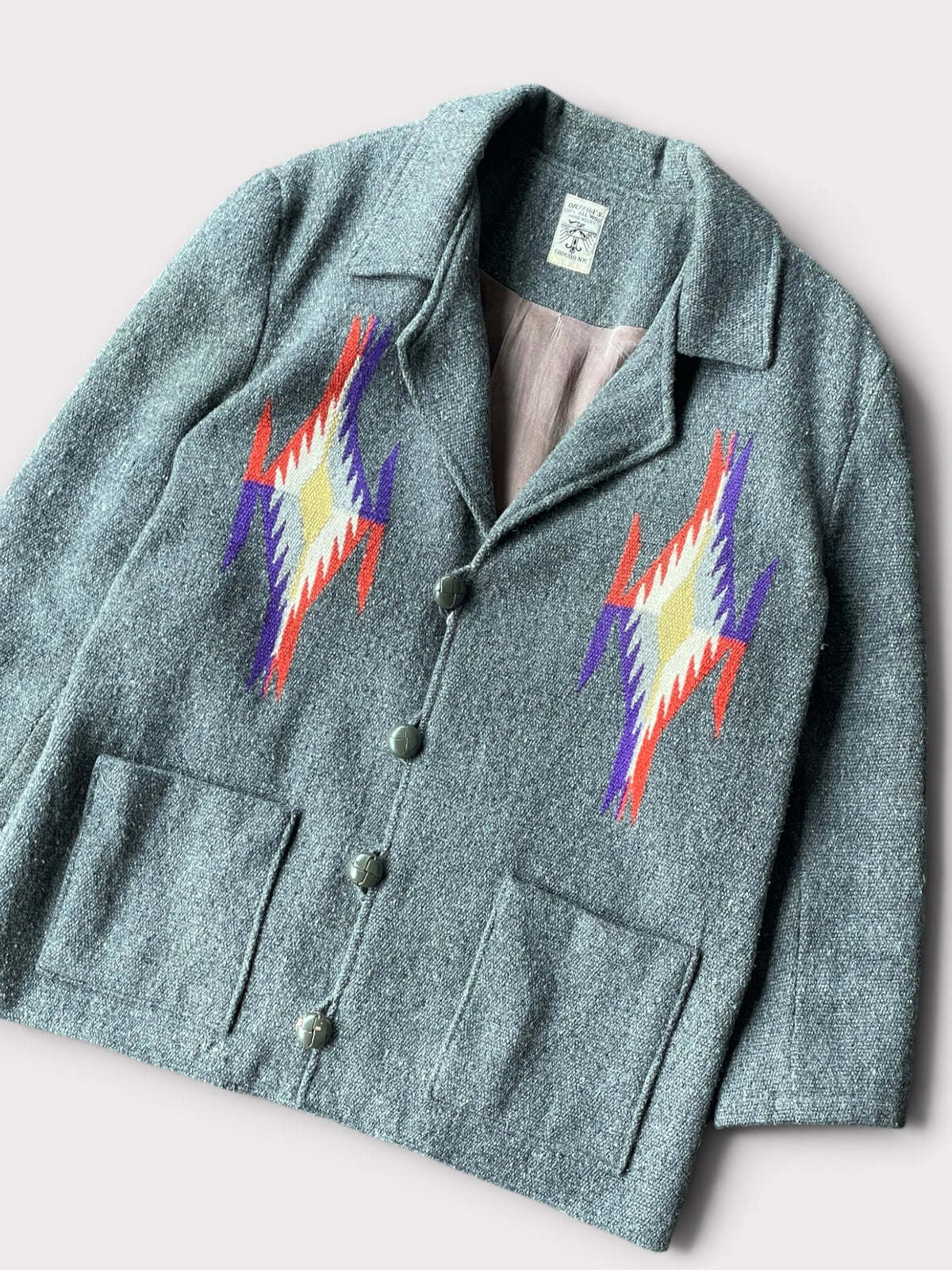 Vintage 80's ORTEGA'S Chimayo Jacket Gray【M/L】オルテガ チマヨジャケット