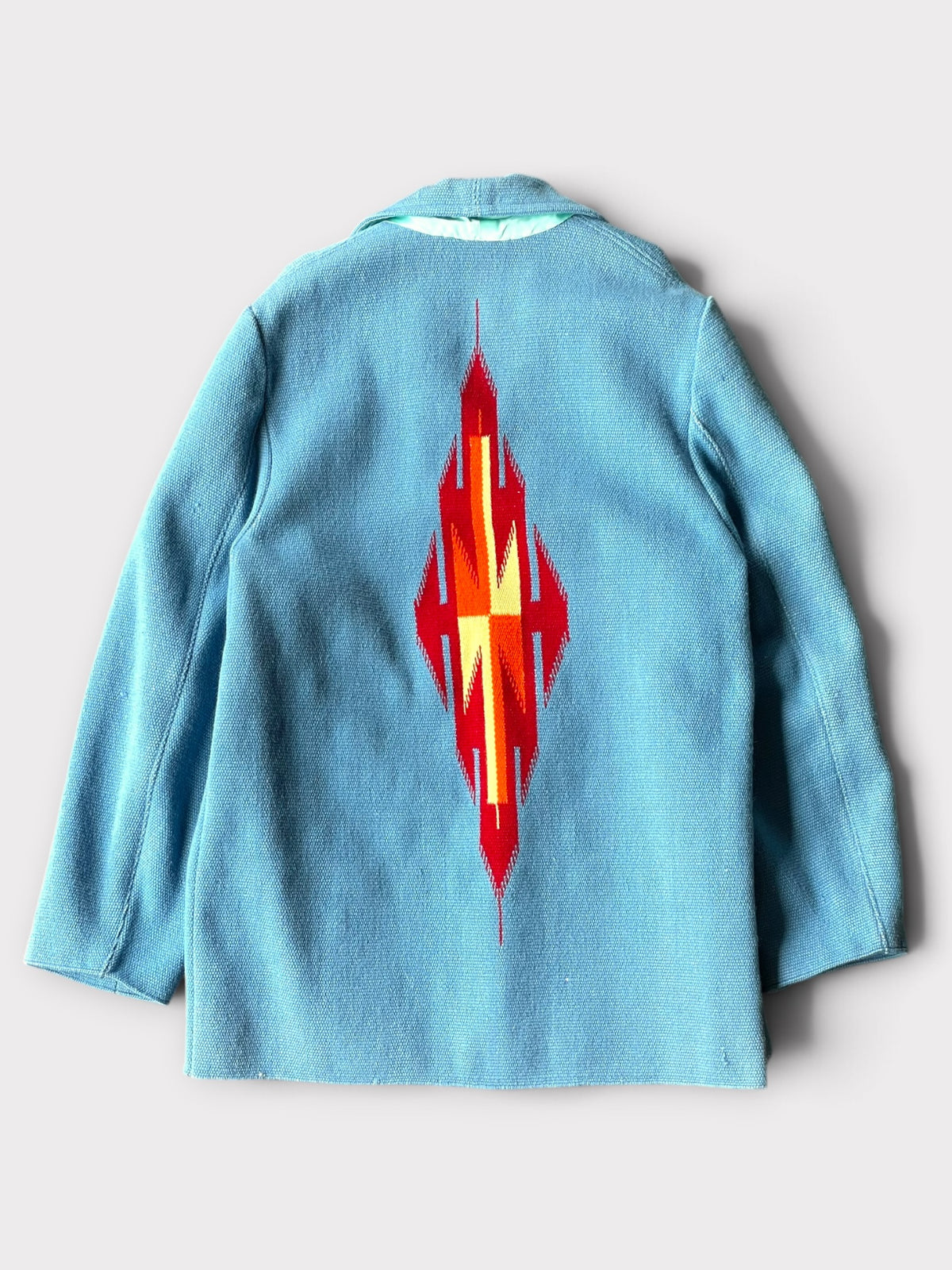 Vintage 70's ORTEGA'S Sports Coat Turquoise Blue【42】オルテガ チマヨジャケット