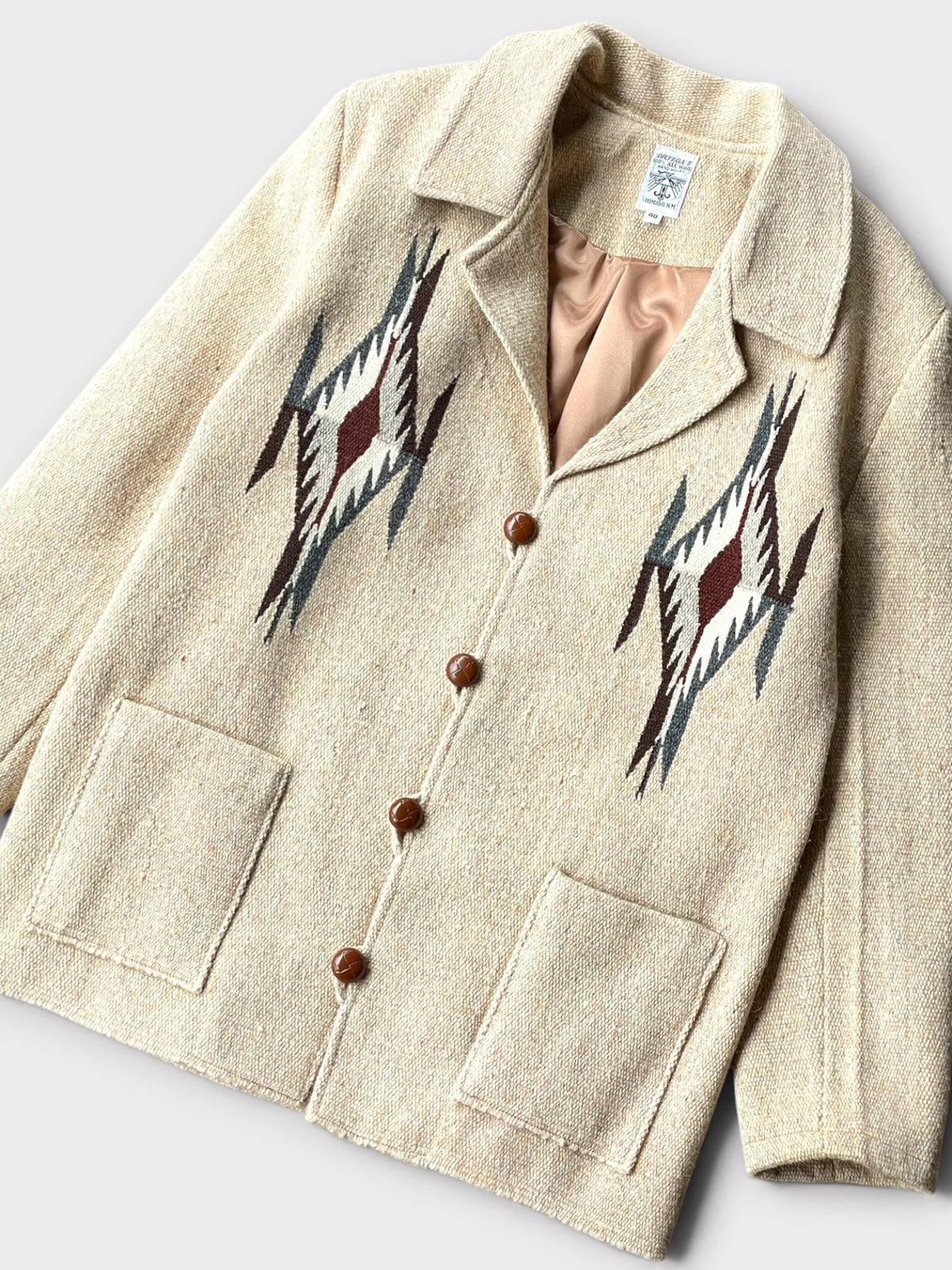 Vintage 70's N.O.S ORTEGA'S Chimayo Jacket Oatmeal【40】オルテカ チマヨジャケット