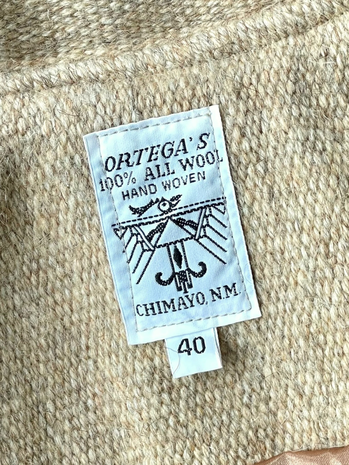 Vintage 70's N.O.S ORTEGA'S Chimayo Jacket Oatmeal【40】オルテカ チマヨジャケット