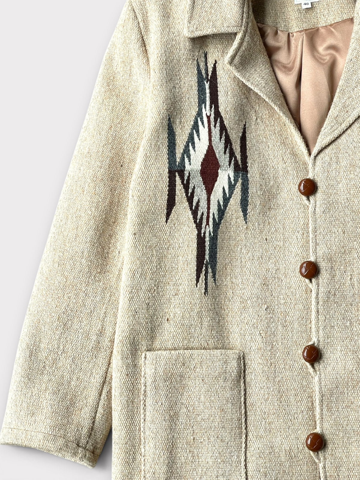 Vintage 70's N.O.S ORTEGA'S Chimayo Jacket Oatmeal【40】オルテカ チマヨジャケット