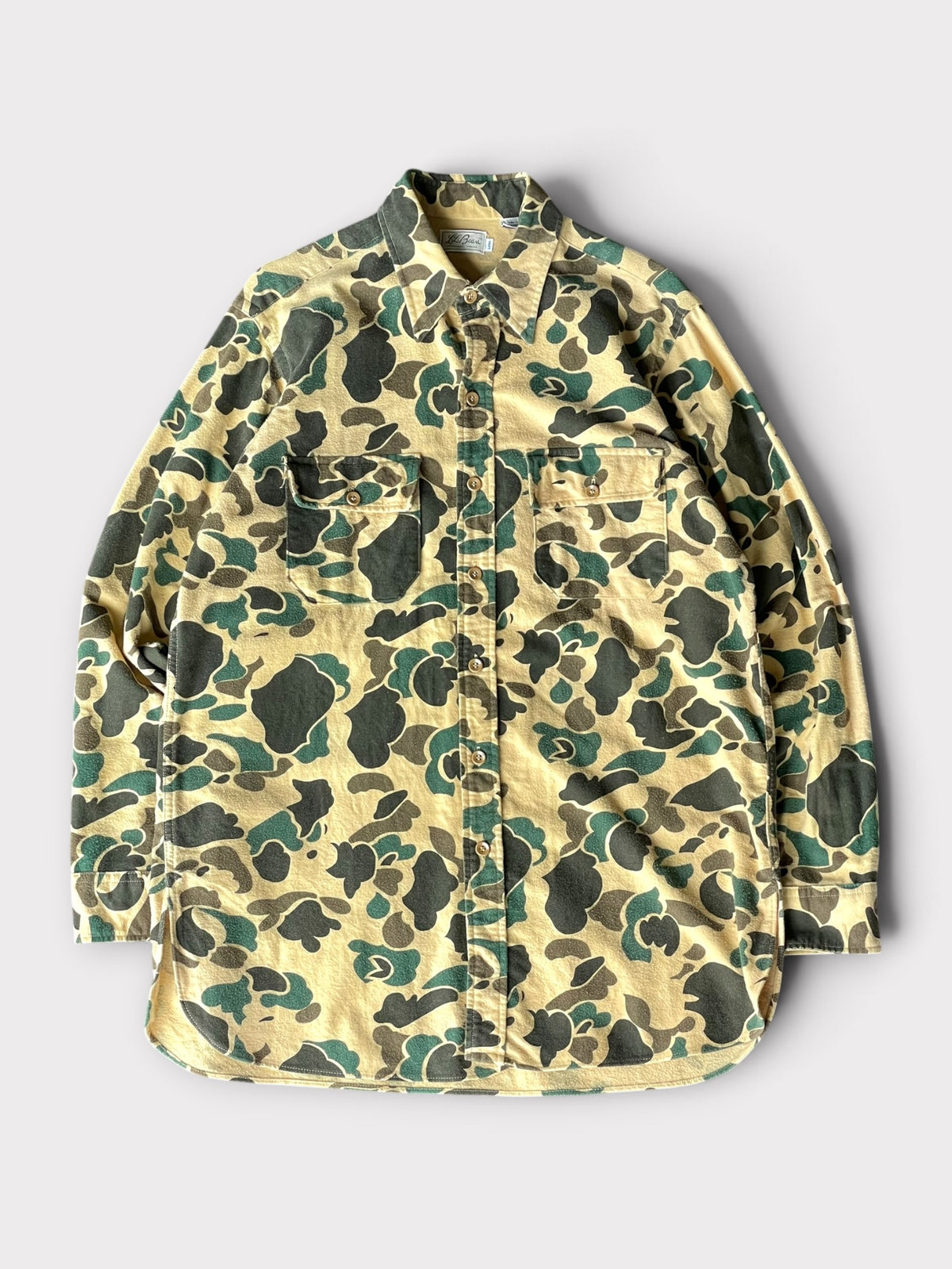 Vintage 70's L.L.Bean Script Logo Duck Hunter Camo Shirt【L】エルエルビーン ダックハンターカモ シャツ