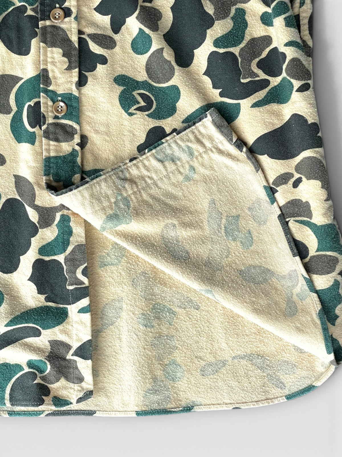 Vintage 70's L.L.Bean Script Logo Duck Hunter Camo Shirt【L】エルエルビーン ダックハンターカモ シャツ