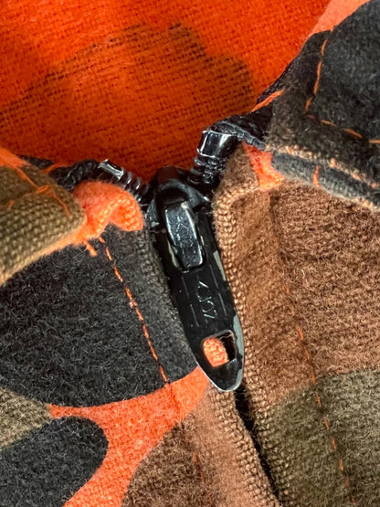 Vintage 90's DEERSKIN Orange Duck Hunter Camo Jacket【L】ディアスキン オレンジダックハンターカモ ジャケット