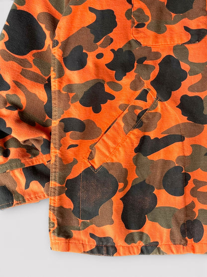 Vintage 90's DEERSKIN Orange Duck Hunter Camo Jacket【L】ディアスキン オレンジダックハンターカモ ジャケット