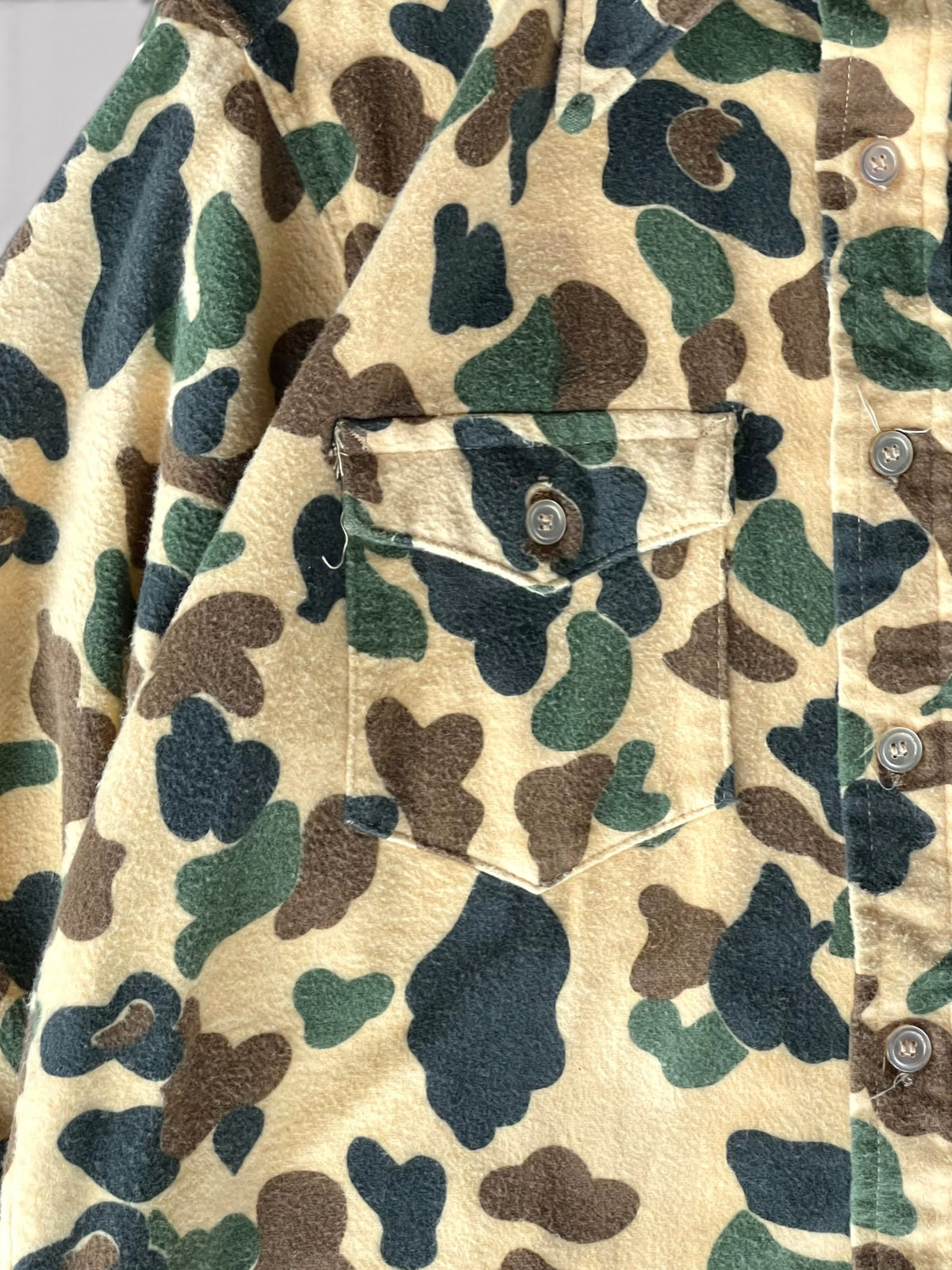 Vintage 70's Bullseye Bill Duck Hunter Camo Shirt【L】ブルズアイビル ダックハンターカモ シャツ
