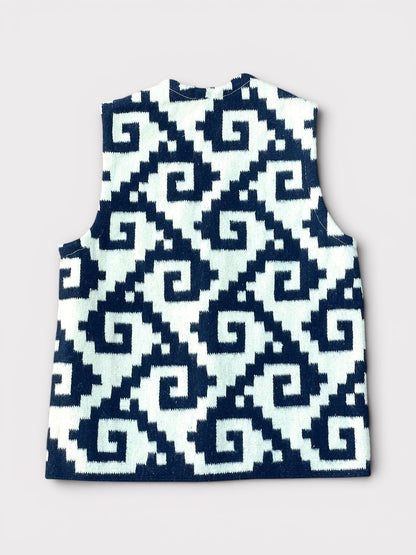 OAXACA RUG VEST "Greca" Thunder オアハカ ラグベスト