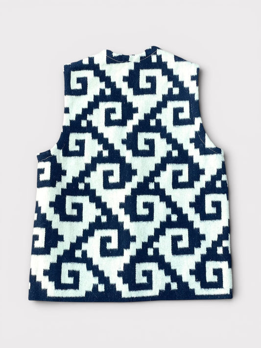OAXACA RUG VEST "Greca" Thunder オアハカ ラグベスト